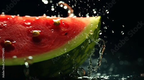 Slice of Watermelon in Water