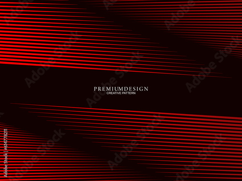 High contrast red and black glossy stripes background. Abstract technology graphic banner design. Vector corporate background.