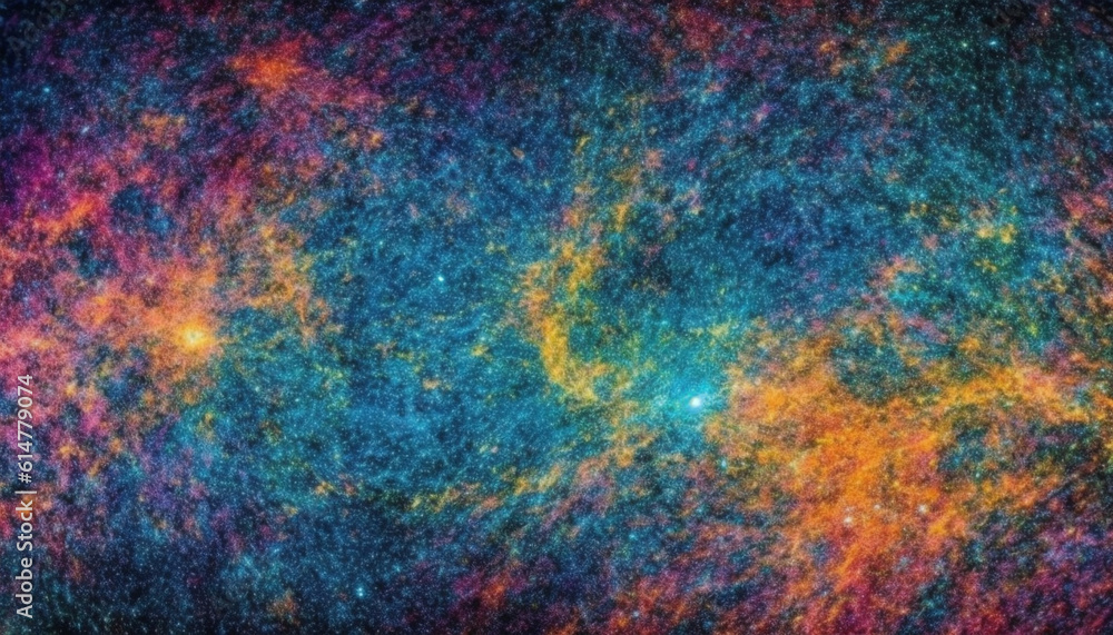 Abstract galaxy backdrop vibrant colors, grunge, and futuristic design collide generated by AI Abstract galaxy backdrop vibrant colors, grunge, and futuristic design collide generated by AI
