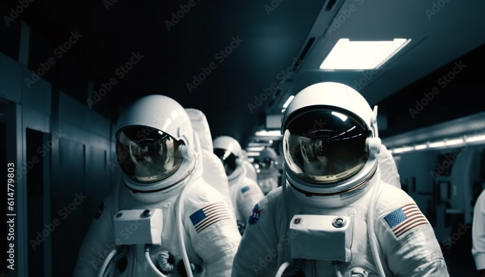 A futuristic group of armed forces working in surveillance industry generated by AI A futuristic group of armed forces working in surveillance industry generated by AI