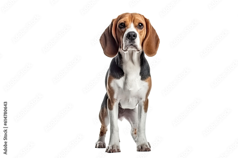 Beagle dog transparent background, PNG ,Generative AI