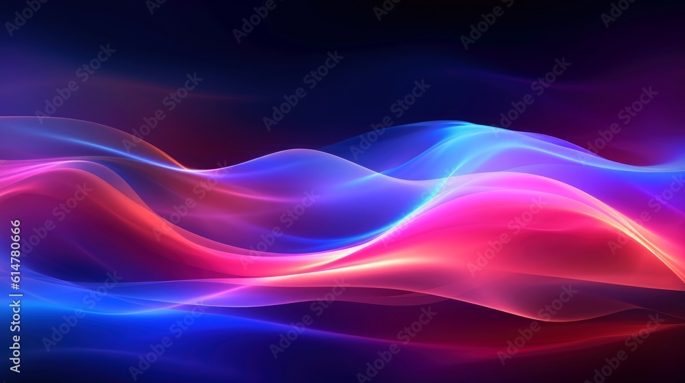 Abstract multicolor wavy line of light, neon glowing lines, magic energy space light concept, abstract background wallpaper design, Generative AI illustration Abstract multicolor wavy line of light, neon glowing lines, magic energy space light concept, abstract background wallpaper design, Generative AI illustration