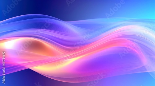 Abstract multicolor wavy line of light, neon glowing lines, magic energy space light concept, abstract background wallpaper design, Generative AI illustration © AITTHIPHONG