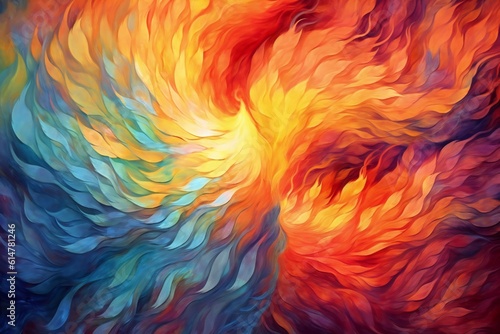 Wallpaper Mural Flaming air background, in the style of decorative paintings, luminous quality Generative AI Torontodigital.ca