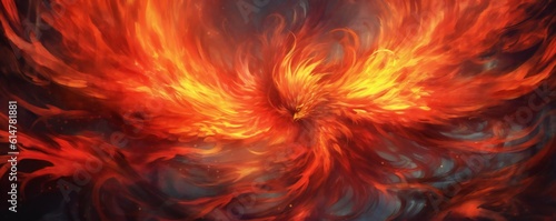 Flaming air background, in the style of decorative paintings, luminous quality Generative AI © LayerAce.com