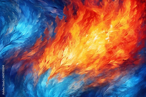 Flaming air background, in the style of decorative paintings, luminous quality Generative AI