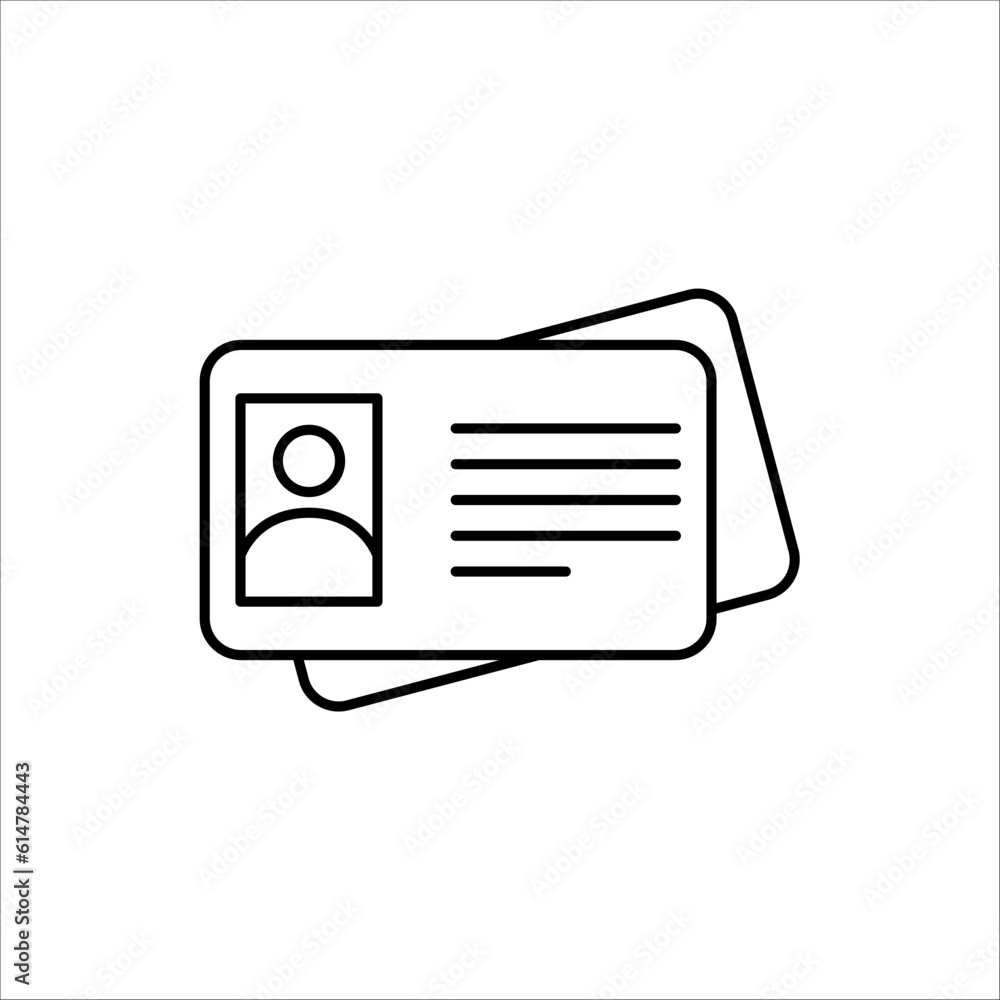 User Id Badge Icon Employee ID Card Line And Glyph Version user-id-badge-icon-employee-id-card-line-and-glyph-version