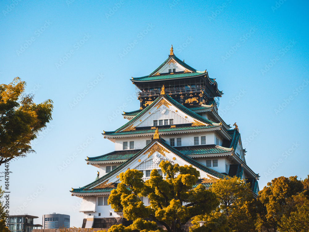 Majestic Osaka Castle stands tall, surrounded by vibrant cherry blossoms. Its elegant architecture reflects centuries of Japanese history and culture. Osaka Castle, a grand symbol of Japan Majestic Osaka Castle stands tall, surrounded by vibrant cherry blossoms. Its elegant architecture reflects centuries of Japanese history and culture. Osaka Castle, a grand symbol of Japan