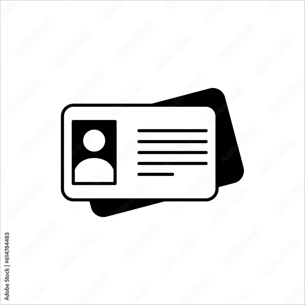 User id badge icon. Employee ID Card line and glyph version, Identification card outline and filled vector sign. isolated on white background. User id badge icon. Employee ID Card line and glyph version, Identification card outline and filled vector sign. isolated on white background.