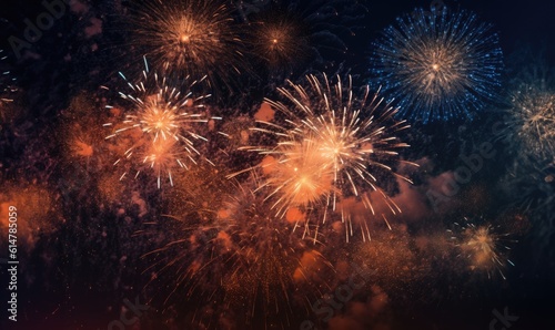 4th july fireworks. Generative Ai photo