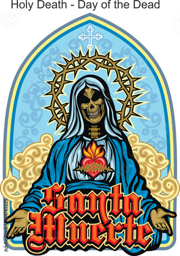Holy Death, skeleton, grunge vintage design t shirts