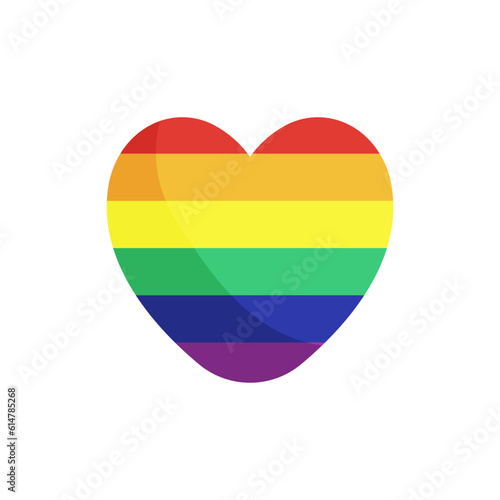 Free Download LGBTQ Pride love symbol. Heart shaped rainbow flag heart. Diversity representation. - GFXLoad