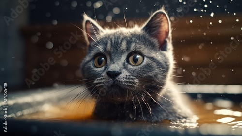 cat on the window HD 8K wallpaper Stock Photographic Image