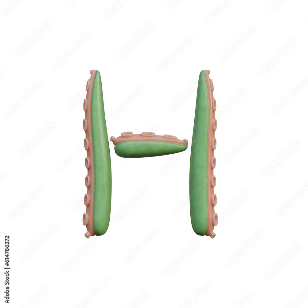 Tentacles Funny 3D Alphabet or PNG Letters Tentacles Funny 3D Alphabet or PNG Letters