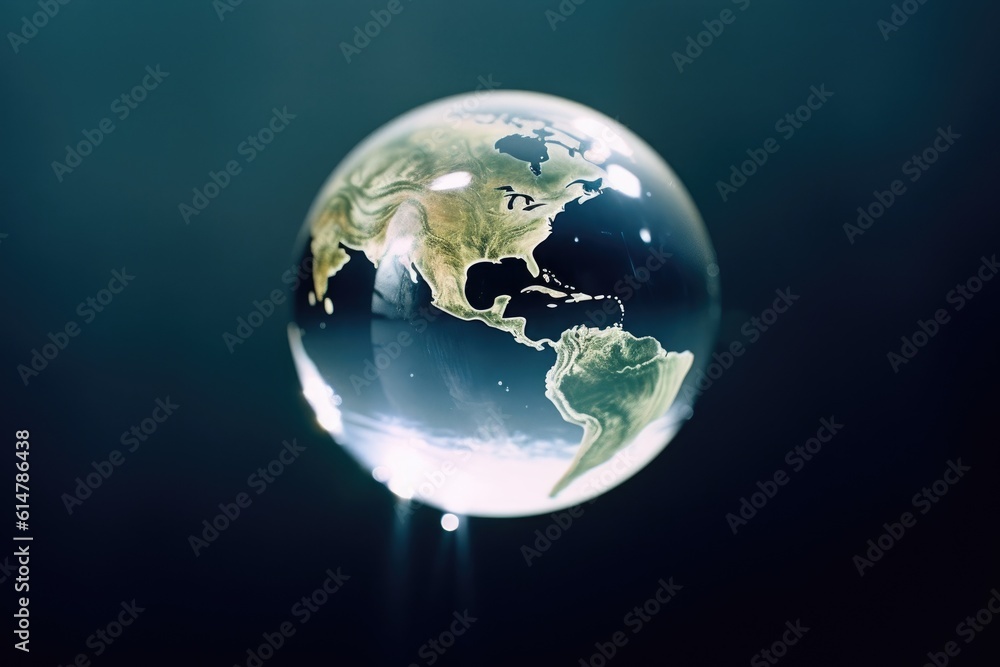 Earth Day. Planet mother earth globe. World in a droplet of water. Background wallpaper.