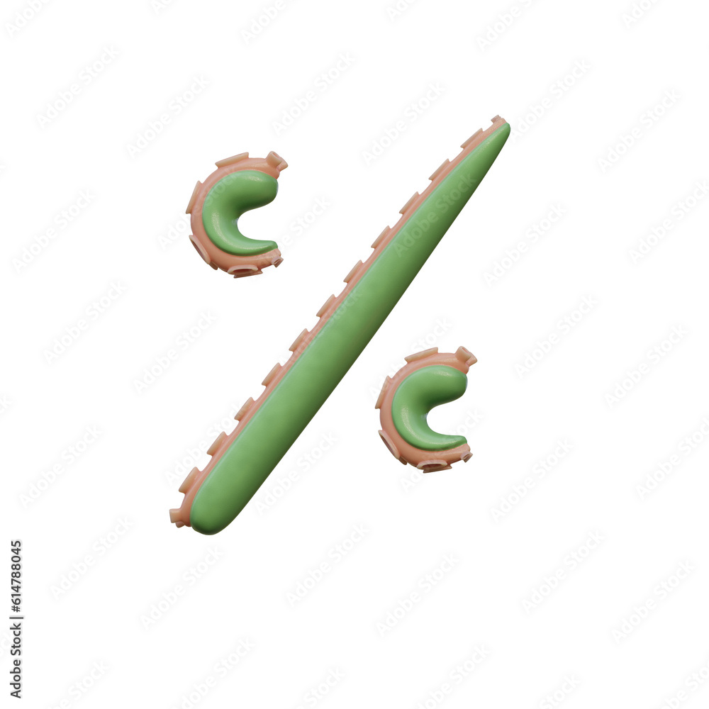 Obraz premium Tentacles Funny 3D Alphabet or PNG Letters
