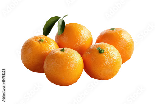 Fresh oranges isolated on transparent background