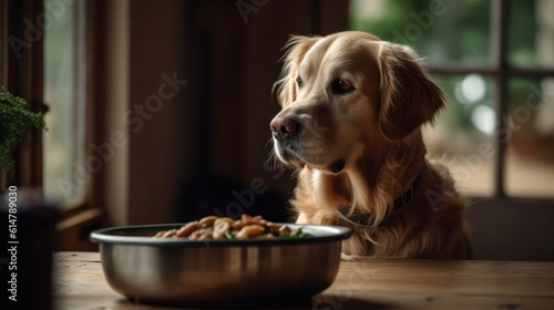 dog in the kitchen HD 8K wallpaper Stock Photographic Image