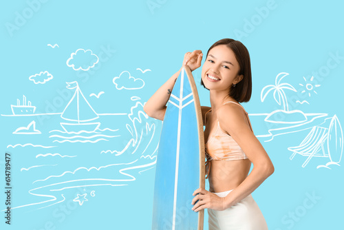 Beautiful young woman with ...