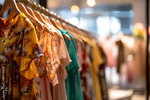 Shopping Center Women's Boutique Clothes shop. AI technology generated image © onlyyouqj