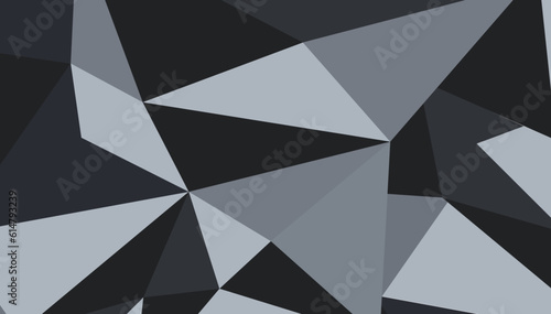 abstract black crystal background, faceted texture, macro panorama, wide panoramic polygonal wallpaper