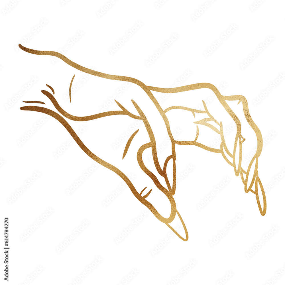 Gold Scary Witch Hand Drawing Gold Scary Witch Hand Drawing