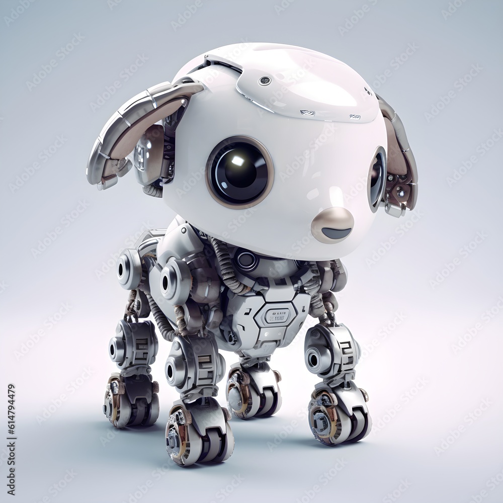 metal white sheep robotic figure metal white sheep robotic figure