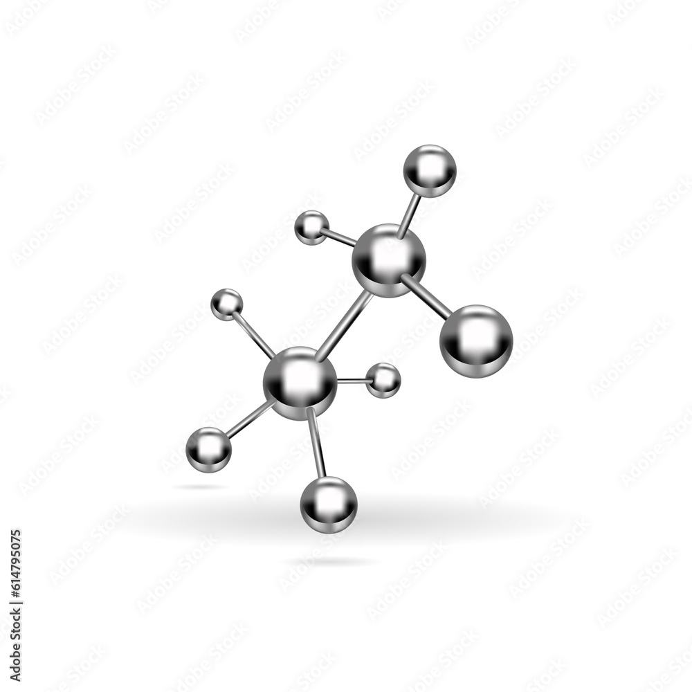 Obraz premium Molecules and molecular crystal lattices. Molecular bonds. abstract 3d illustration
