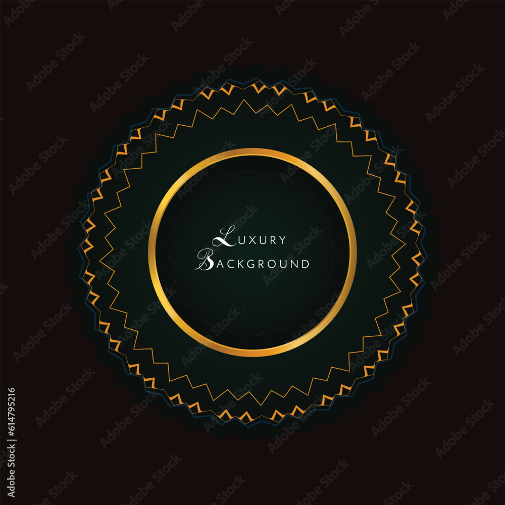 Naklejka premium Luxury Background Design for invites, decorations, manadala style, 3d gradient and floral elements with text