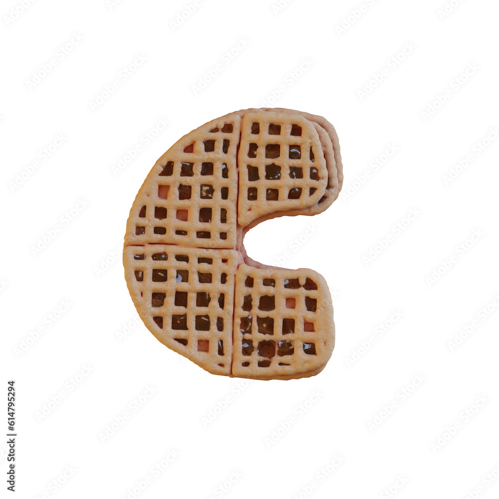 Pie or Pancake Bakery 3D Alphabet or PNG Letters Pie or Pancake Bakery 3D Alphabet or PNG Letters
