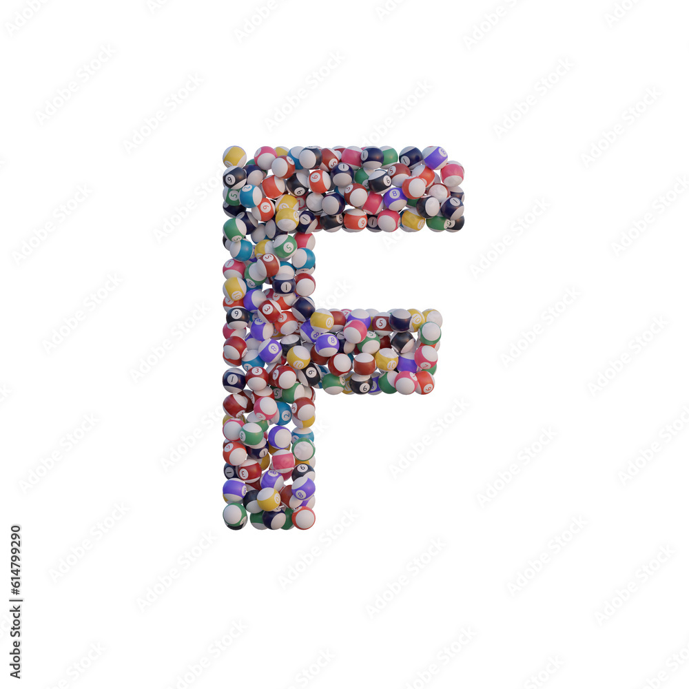 Billiard Balls 3D Alphabet or PNG Letters Billiard Balls 3D Alphabet or PNG Letters