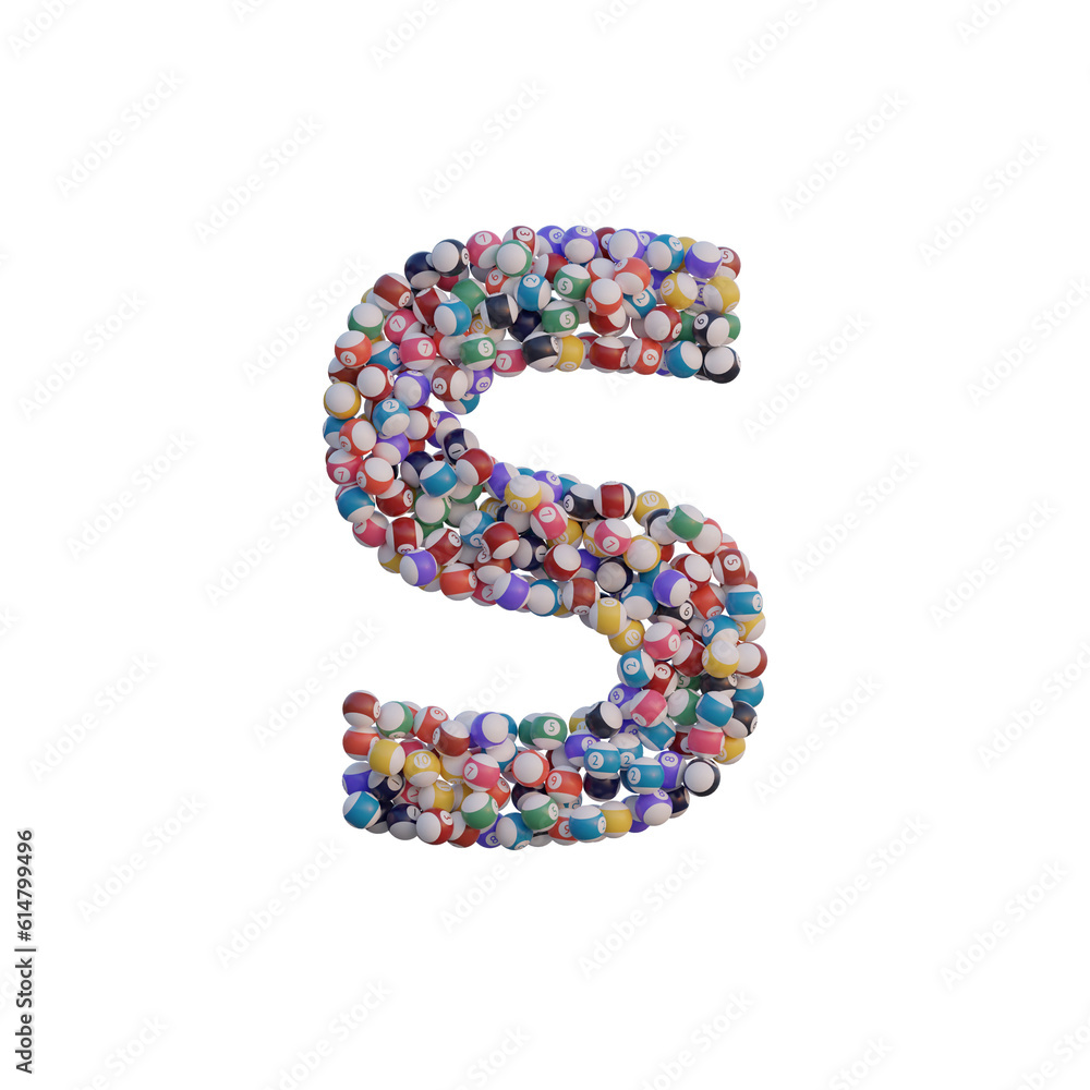Billiard Balls 3D Alphabet or PNG Letters Billiard Balls 3D Alphabet or PNG Letters