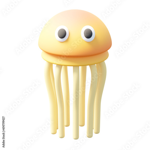 Photography jellyfish 3d illustration