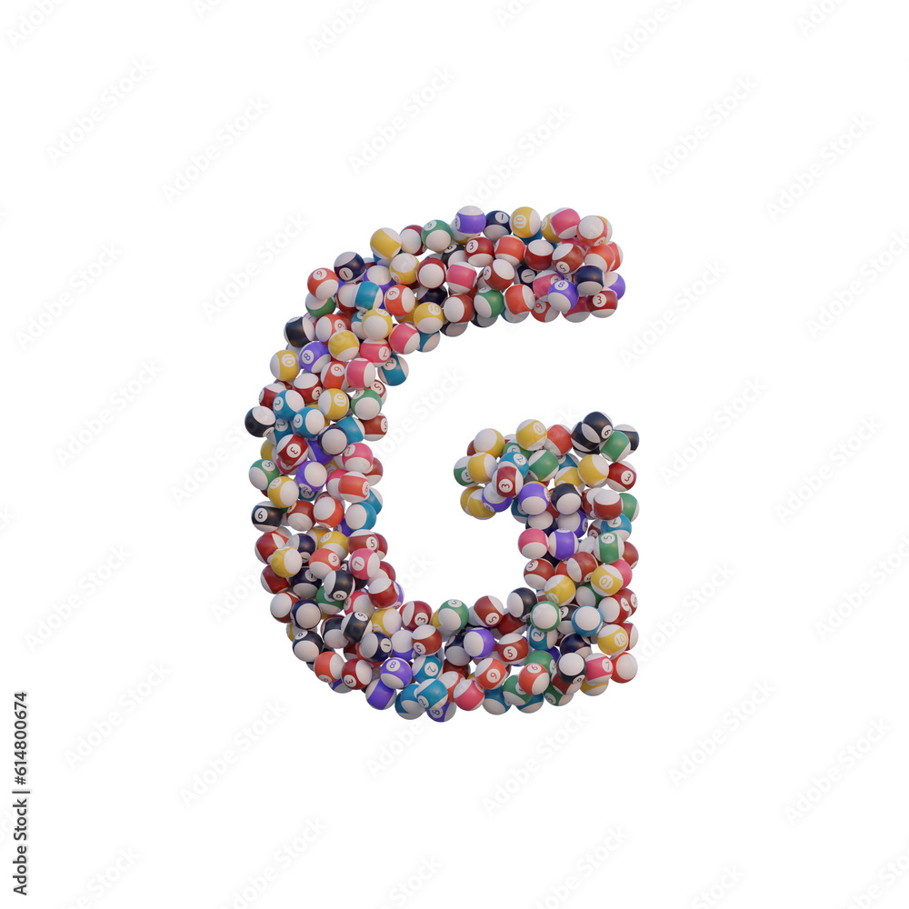 Billiard Balls 3D Alphabet or PNG Letters Billiard Balls 3D Alphabet or PNG Letters
