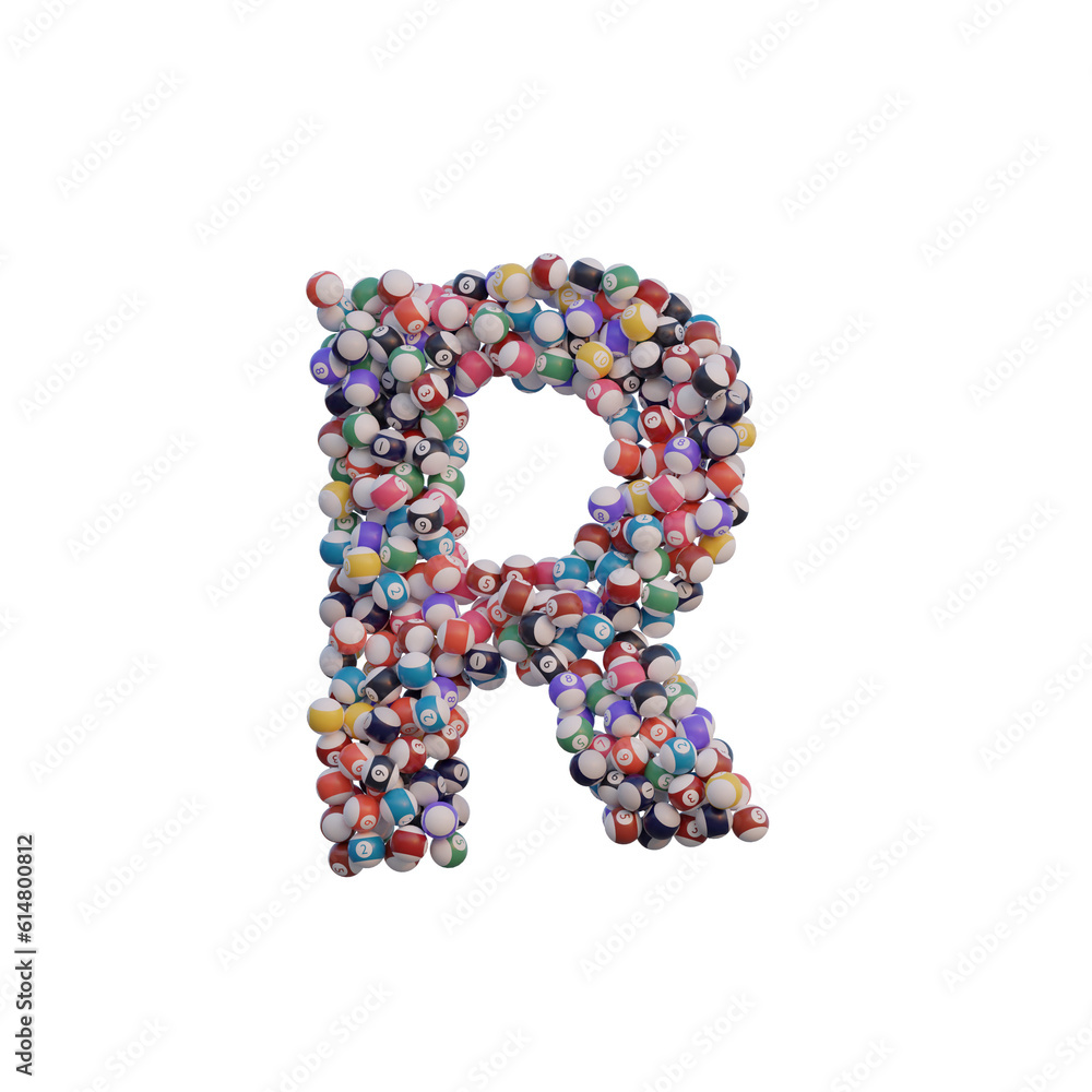 Billiard Balls 3D Alphabet or PNG Letters Billiard Balls 3D Alphabet or PNG Letters