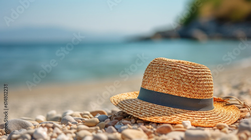 Beach Chic: Summer Essentials in Focus. Generative AI