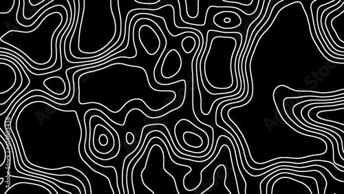 Abstract animated background with wavy lines 
