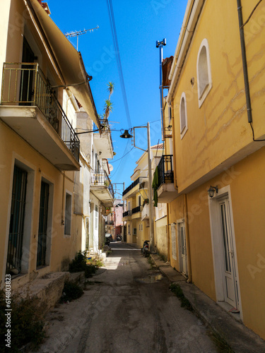 Obraz na płótnie street in the town on Zakynthos w salonie