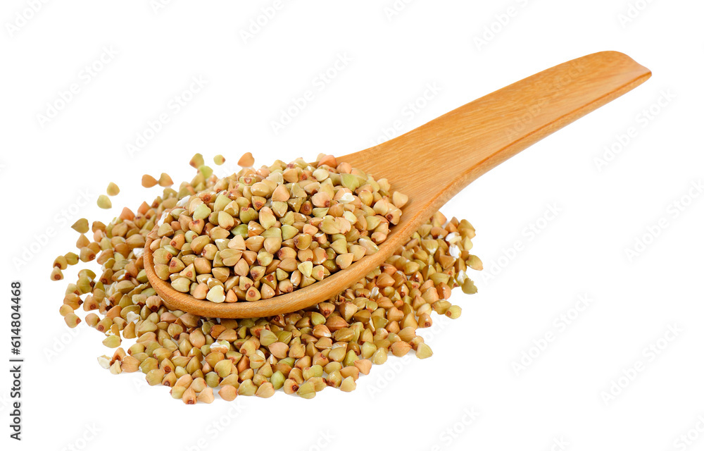 Buckwheat in spoon isolated on transparent png Buckwheat in spoon isolated on transparent png
