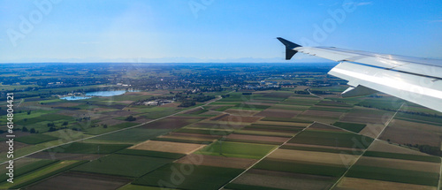 Obraz na płótnie view of airplane of Erding w salonie