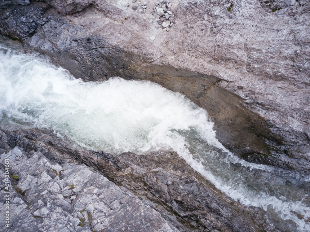 waterfall on the rocks