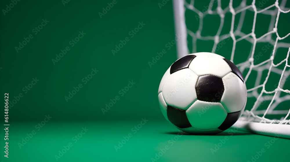soccer ball on green background soccer ball on green background