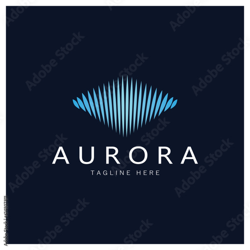 aurora logo design icon illustration vector template
