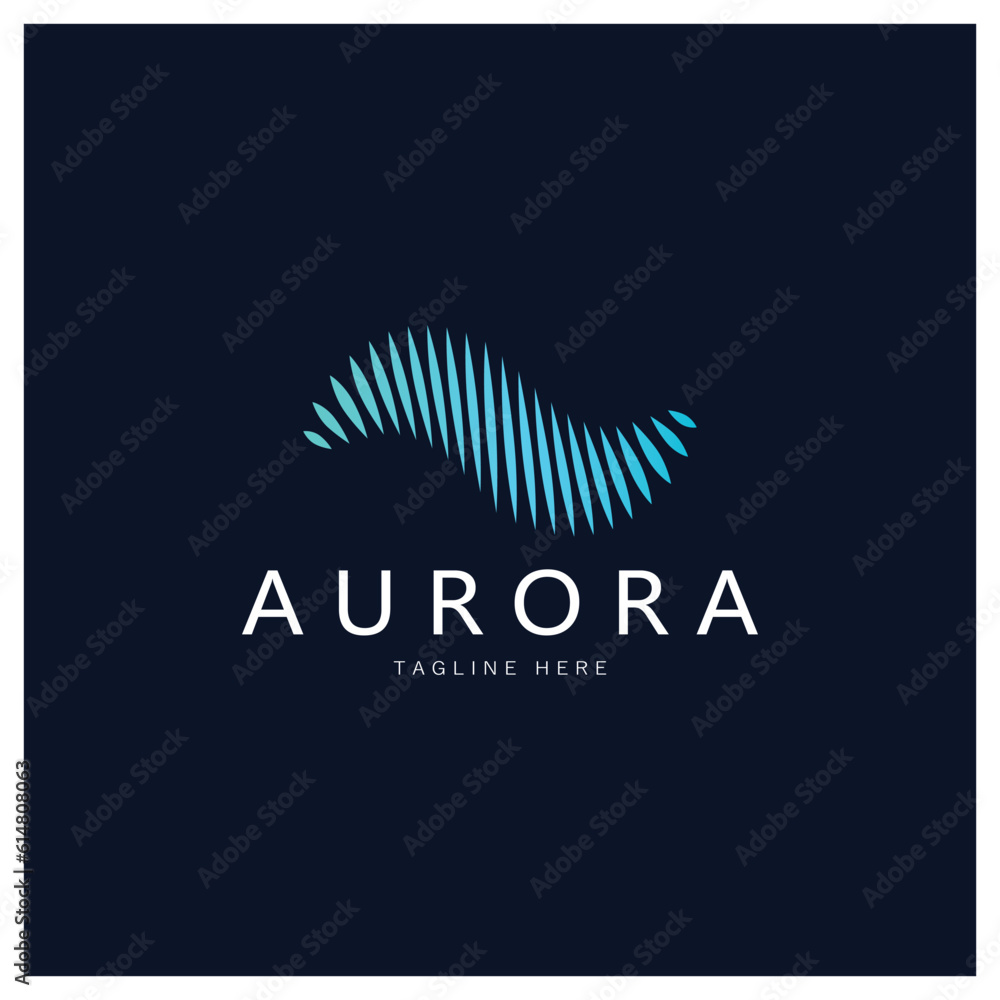 aurora logo design icon illustration vector template aurora logo design icon illustration vector template