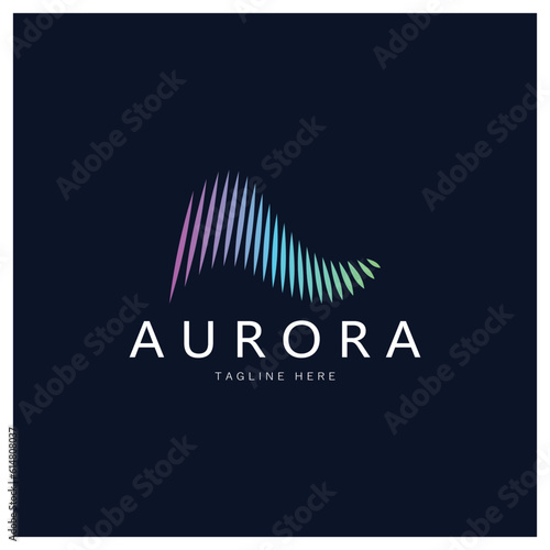 aurora logo design icon illustration vector template