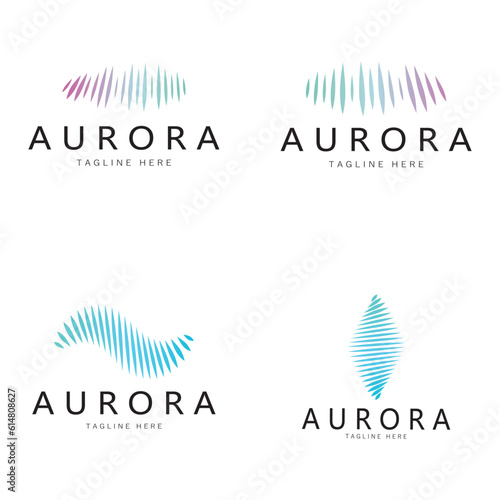 aurora logo design icon illustration vector template