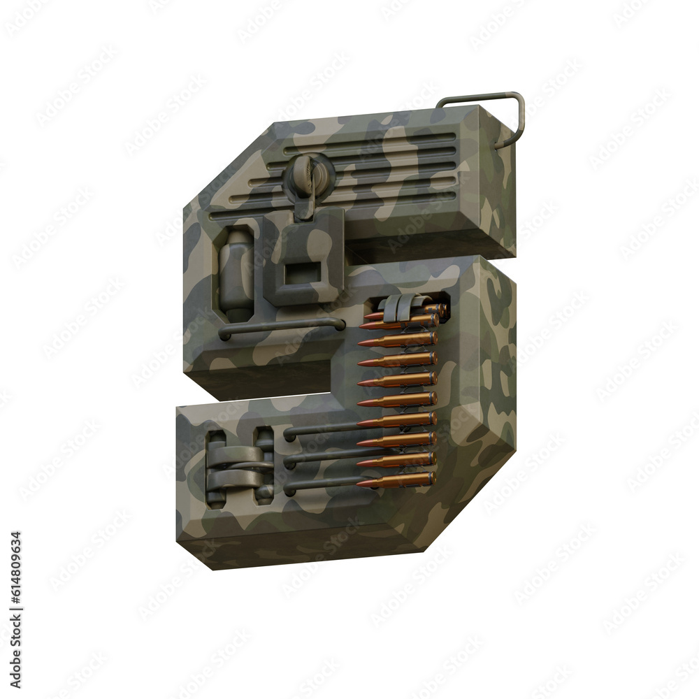 Army Machine 3D Alphabet or PNG Letters Army Machine 3D Alphabet or PNG Letters