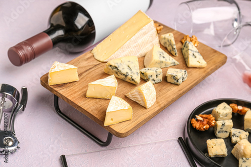Gourmet cheese board with a...