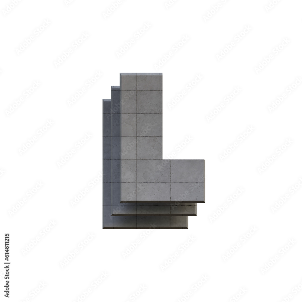 Concrete Layers 3D Alphabet or PNG Letters Concrete Layers 3D Alphabet or PNG Letters