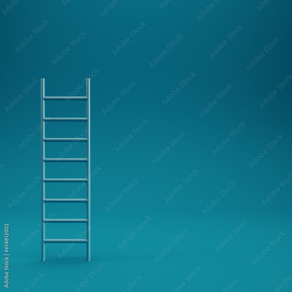Ladder in empty room. 3d rendering
